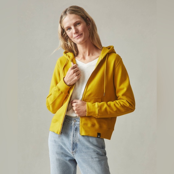 American Giant Tops - NEW American Giant Women's Relaxed Classic Full Zip Jacket in Golden Palm, Small